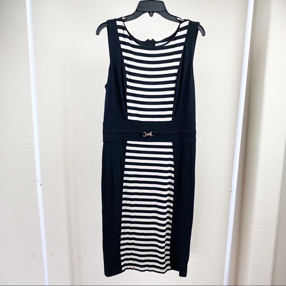 Black and cream dress